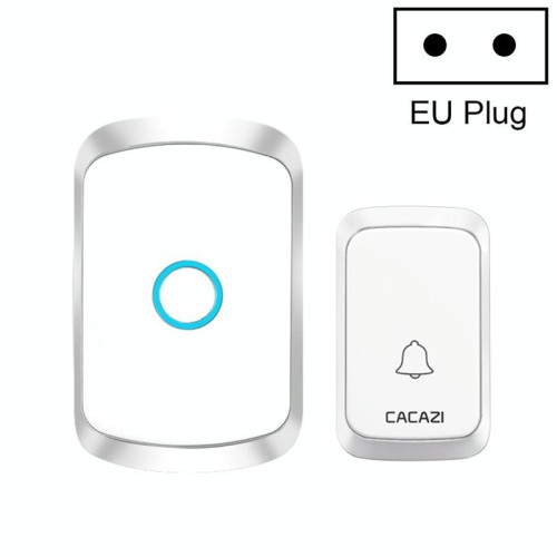 CACAZI A50 1 per 1 campanello musicale wireless senza batteria, spina: spina europea (nero)