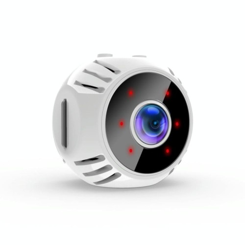 Mini videocamera W8 HD 1080P per visione notturna Batteria Video sorveglianza Wifi Smart Home Camera (bianca)