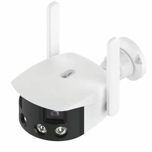 Q38 WIFI Humanoid Recognition AI Alarm 180 Degree Dual 2MP IP Camera, Plug: AU Plug