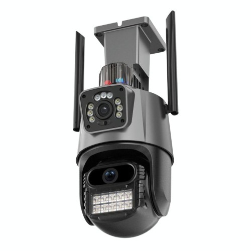 QX81 Riconoscimento umanoide Allarme AI WIFI Telecamera IP sferica doppia da 2 MP, spina: spina europea