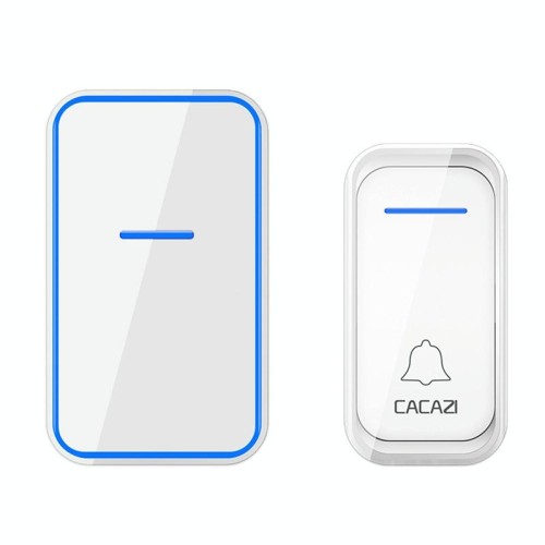 CACAZI Home Smart Campanello digitale senza fili Campanello elettronico remoto Cercapersone per anziani, stile: spina americana (bianco)