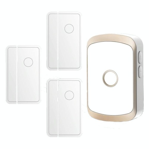 CACAZI M20 1 per 3 Tipo split Sensore di apertura porta Promemoria Allarme campanello wireless intelligente, Stile: Spina americana(Oro)
