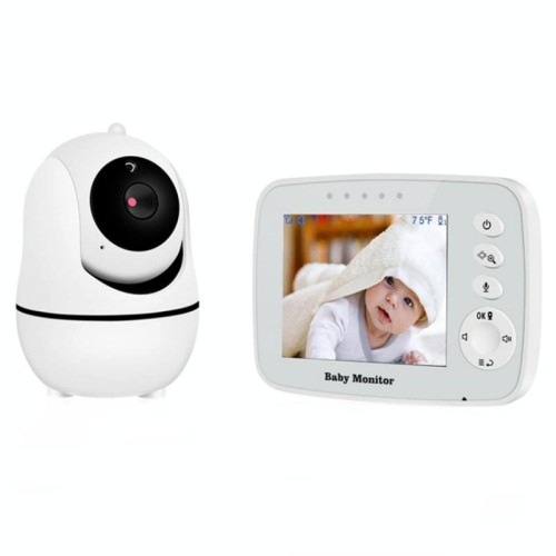 SM32PTA Telecamera di sorveglianza con visione notturna audio bidirezionale Monitor per bambini da 3,5 pollici (spina UK)