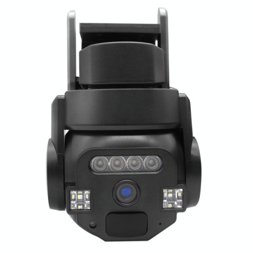 CF-Q812ES Telecamera WiFi impermeabile IP66 da esterno bidirezionale da 5 MP, tipo di spina: spina americana (grigio)
