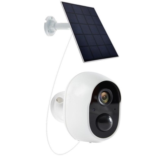 Videocamera di sorveglianza wireless WiFi con pannello solare Ultra-HD per la casa, versione graffiti, scheda di memoria: senza memoria (spina USA)