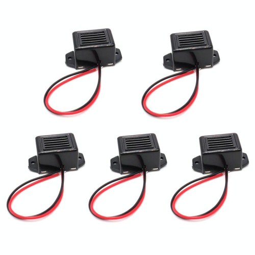 5 pezzi di cicalino repellente per insetti piezoelettrico meccanico attivo per topi, specifiche: 12 V