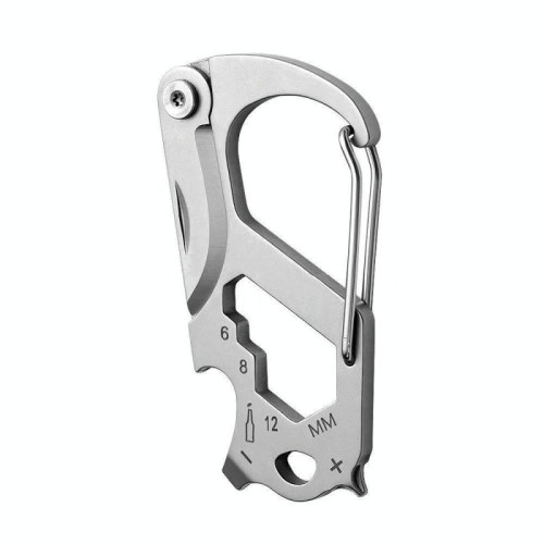 Fibbia rotonda da alpinismo 7 in 1, cacciavite multifunzione per esterni, apribottiglie, gadget portatili
