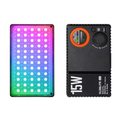 Lampada per studio fotografico VLOGLITE K15RGB, luce di riempimento a colori da 15 W, luce video LED RGB