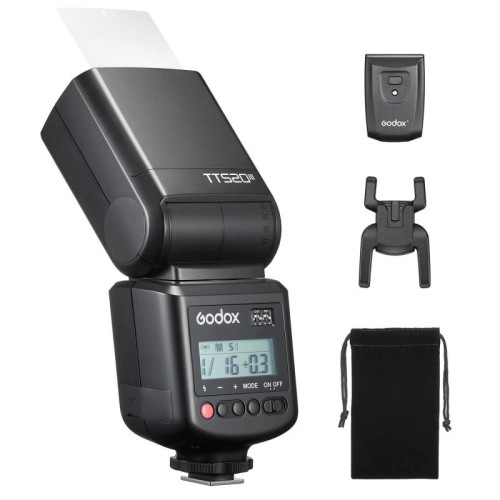 Godox TT520III 433 MHz Wireless Triggering Flash Speedlite per fotocamera (nero)
