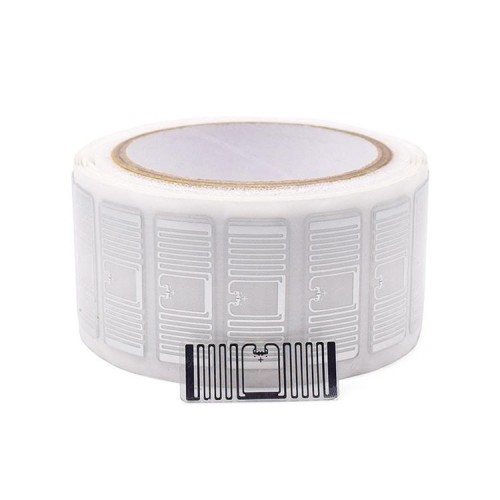 Etichette adesive NFC con chip NTAG213, etichette RFID UHF con inserto bagnato, dimensioni: 44x18 mm
