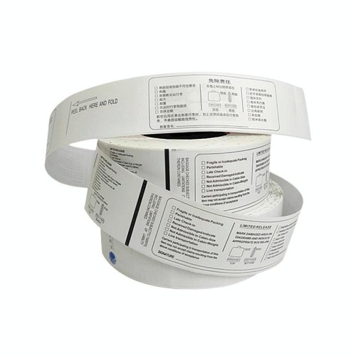Strisce per etichette per bagagli con chip Monza R6-P, etichette RFID UHF con inserto a secco, dimensioni: 50x500 mm