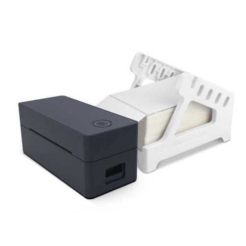 Stampante termica per etichette e codici a barre POS-9260 con supporto, spina: spina UK (bianca)