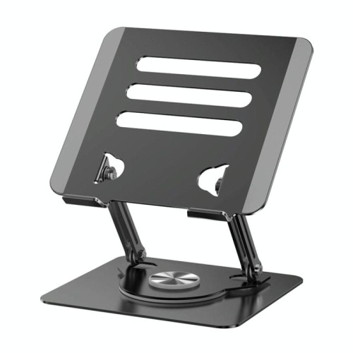 Supporto per laptop J61 in acciaio al carbonio pieghevole girevole regolabile in altezza da 12 a 17,3 pollici (argento)