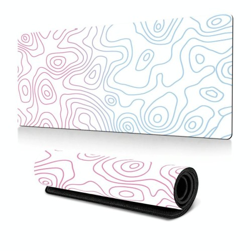 Tappetino per mouse antiscivolo con texture astratta, per ufficio e giochi, dimensioni: 300x600x2 mm (n. 5)
