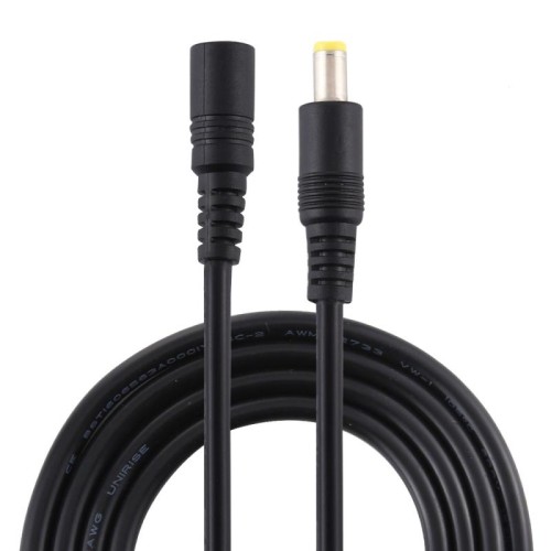 8A 5,5 x 2,5 mm femmina a maschio cavo di prolunga alimentazione CC, lunghezza cavo: 1 m (nero)