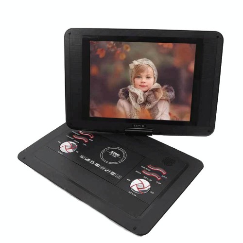Lettore DVD portatile con schermo da 14,1 pollici, supporto ingresso USB/SD/AV con gamepad (spina UK)
