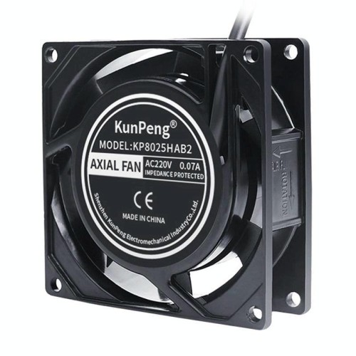 KunPeng 8cm 17W Ventola di raffreddamento con cuscinetti a sfera Ventola assiale CA, specifiche: 220V