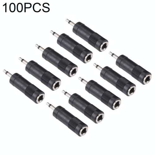 3,5 mm maschio a 6,35mm femminile convertitori del suono del suono mono (100 pezzi in un unico pacchetto, il prezzo è per 100 pezzi)