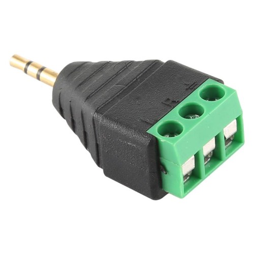 Connettore audio stereo con morsettiera a 3 poli a 3 poli da 2,5 mm
