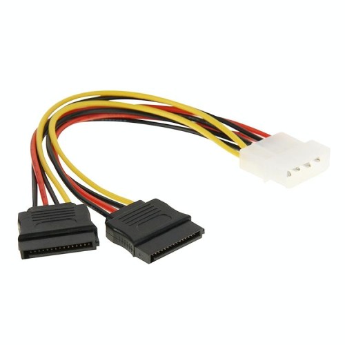 Cavo adattatore di alimentazione seriale SATA da 2 x 15 pin a 4 pin, materiale del nucleo: rame, lunghezza: 18 cm