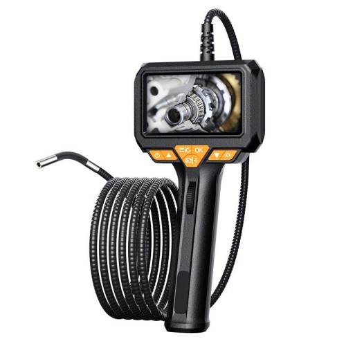 Endoscopio industriale P330 con schermo HD da 4,3 pollici e rotazione a 360 gradi, modello: lente singola, tubo flessibile da 6 mm/1 m