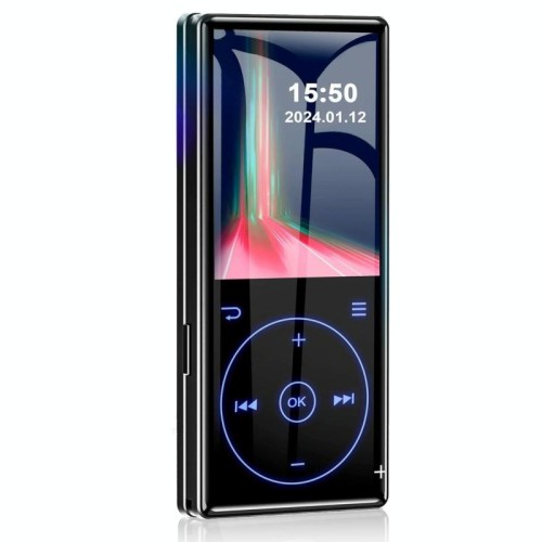 Lettore musicale MP3 con schermo colorato da 2,4 pollici e altoparlante Bluetooth 5.0, capacità di memoria: 8 GB (nero)