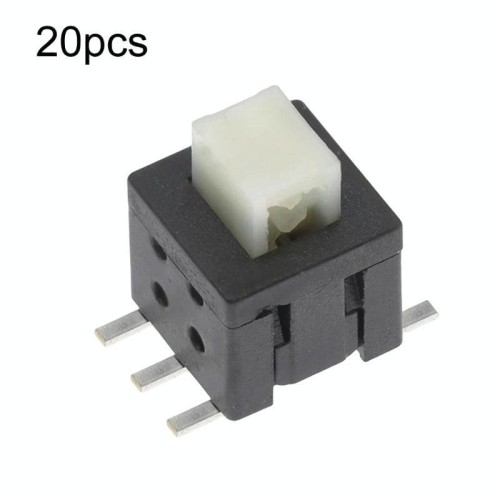 20 pezzi 5,8 x 5,8 mm interruttore tattile testa piatta doppia fila 6 pin pulsante di accensione, specifiche: non a scatto