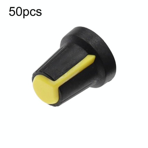 50 pezzi AG2 Interruttore Manopola Copertura per Potenziometro ad Albero Scanalato (Giallo)