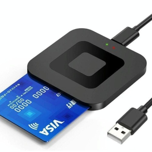 Lettore di smart card quadrato per carte bancarie, schede di archiviazione per la dichiarazione dei redditi, interfaccia: USB