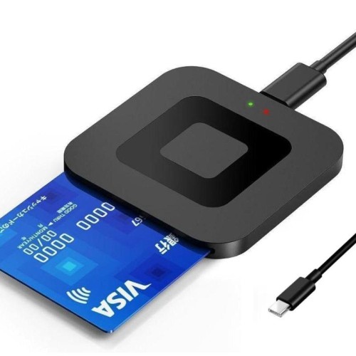 Lettore di smart card quadrato per carte bancarie, schede di archiviazione per la dichiarazione dei redditi, interfaccia: tipo C