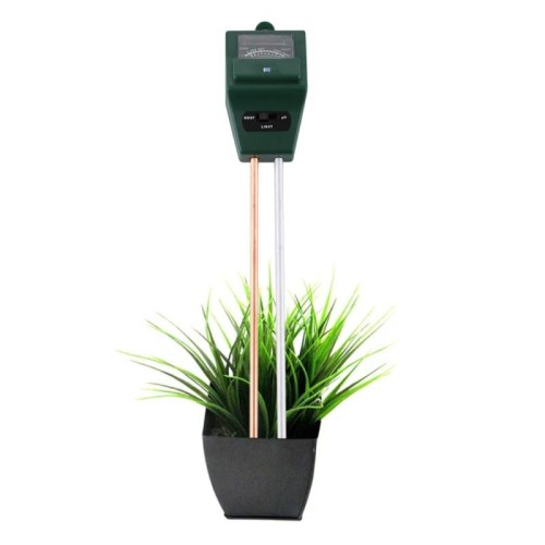 Misuratore di terreno per fiori di piante 3 in 1 (PH + umidità + luce) (verde)