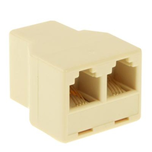 Sdoppiatore telefonico RJ11 femmina a 2 femmine