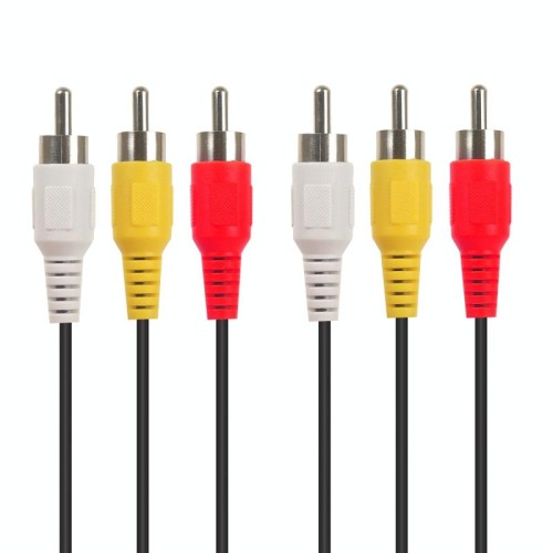 Cavo AV RCA stereo audio video di buona qualità, lunghezza: 1,5 m