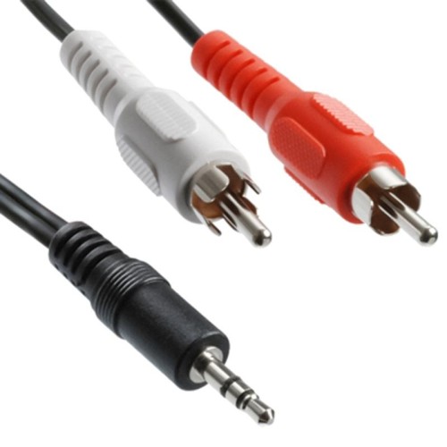 Cavo audio maschio da jack 3,5 mm stereo di qualità normale a RCA, lunghezza: 3 m
