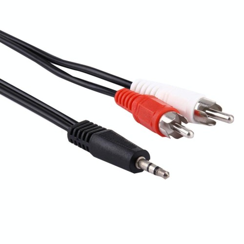 Cavo audio maschio da jack 3,5 mm stereo di buona qualità a RCA, lunghezza: 1,5 m