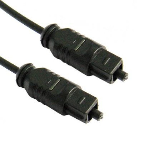 Cavo audio ottico, diametro esterno: 2,2 mm, lunghezza: 2 m (nero)