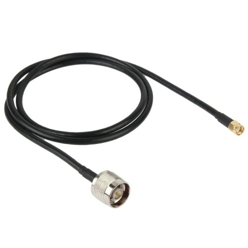 Cavo convertitore N maschio a RP-SMA, lunghezza: 100 cm (nero)