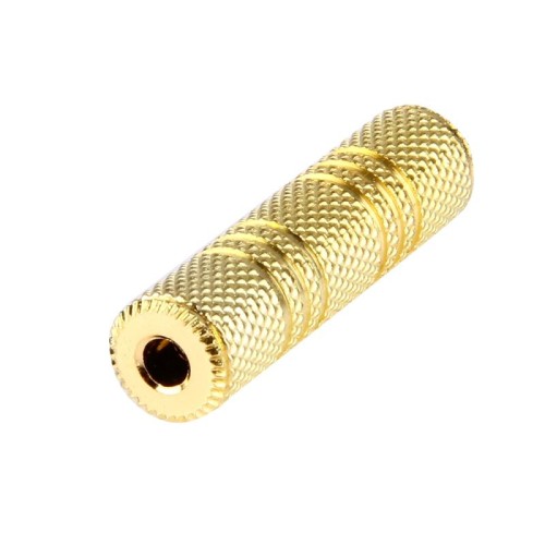 Adattatore presa jack stereo da 3,5 mm femmina a 3,5 mm placcato oro