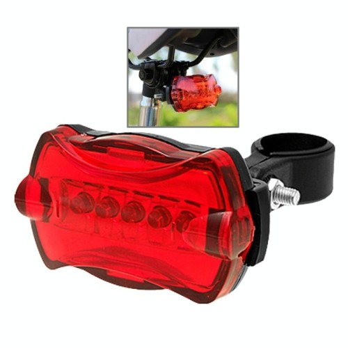 5 LED 7 Modalità Lampada per luce flash di sicurezza per coda posteriore per bicicletta