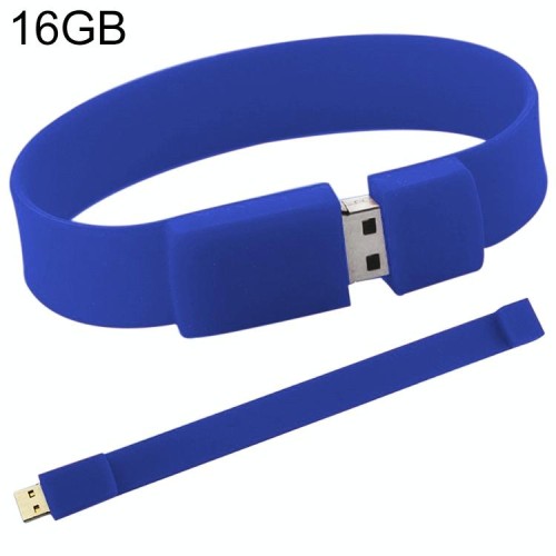 Braccialetti in silicone da 16 GB Disco flash USB 2.0 (blu scuro)