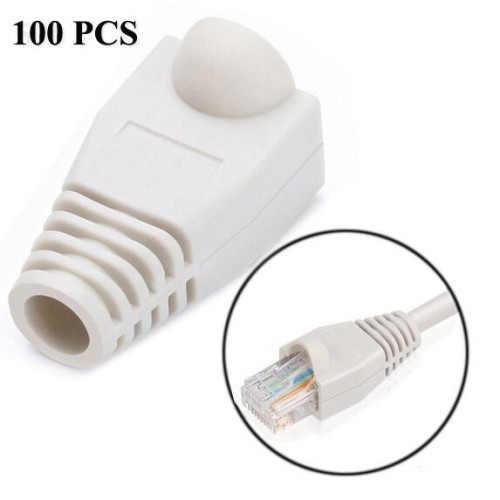 Copri cappuccio per cavi di rete per RJ45, blu (100 pezzi in una confezione, il prezzo è per 100 pezzi) (blu)