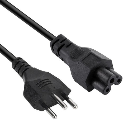 Cavo di alimentazione CA per notebook a 3 poli stile Brasile, lunghezza: 1,2 m (OD5,5)