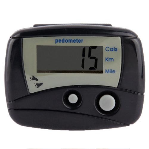 Contapassi elettronico digitale multifunzione (nero)