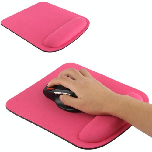 Tappetino per mouse con poggiapolsi in gel in tessuto (magenta)