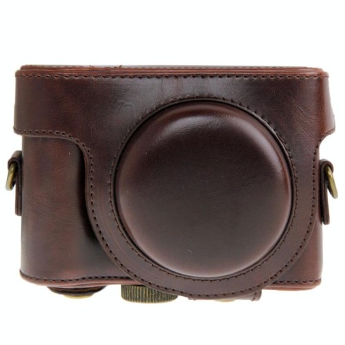 Borsa per fotocamera in pelle per Sony HX50 (marrone)
