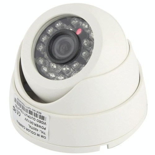 CMOS 420TVL Obiettivo 3,6 mm Materiale ABS Telecamera a infrarossi a colori con 24 LED, Distanza IR: 20 m