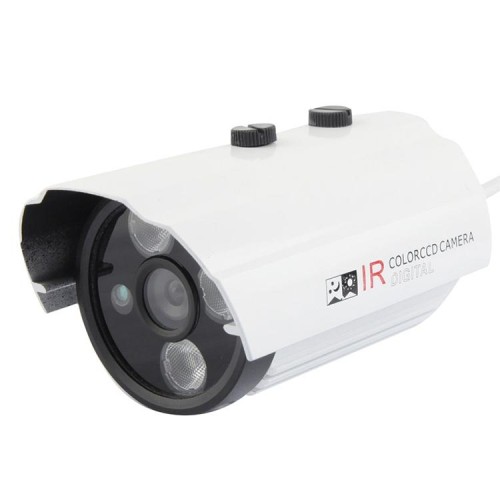 CMOS 420TVL Lente 6mm Materiale metallico Matrice Fotocamera a infrarossi a colori LED con 3 LED, Distanza IR: 20m