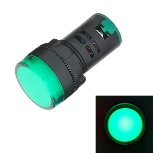 220V AD16-22D / S 22mm LED Indicatore luminoso di segnale (verde)