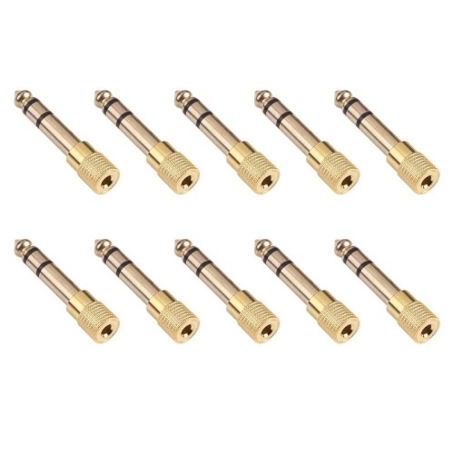 Adattatori di jack audio da 6.35mm maschio a 3,5 mm (10 PC in un unico pacchetto, il prezzo è per 10 PC)