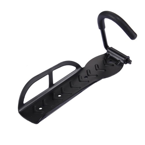 Gancio a J in metallo per garage per biciclette / Gancio a parete / Portabiciclette / Espositore per bici (nero)